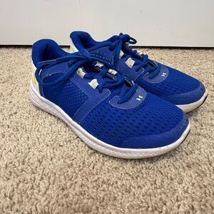 Under Armour Kids Blue and Yellow Sneakers